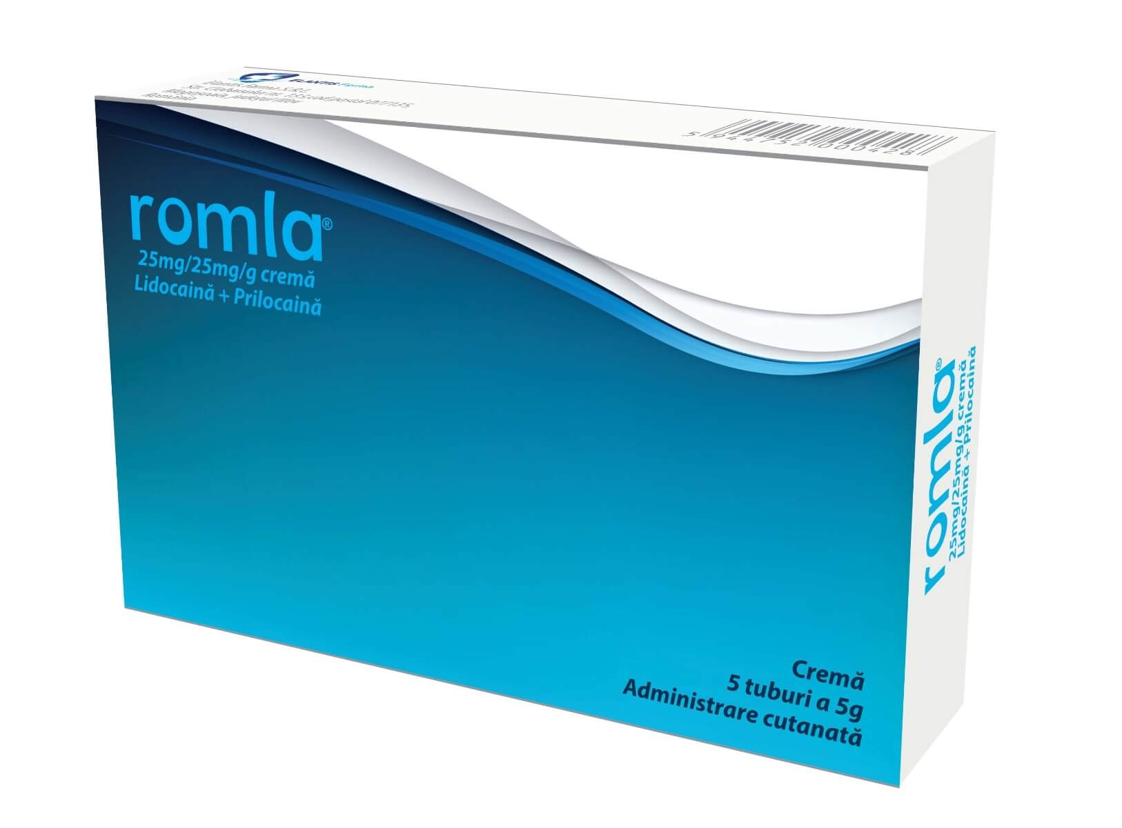 Romla® 25mg/25mg/g crema 5 tuburi a 5g crema