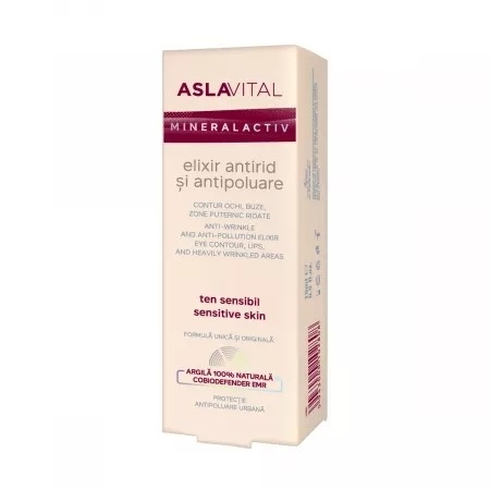 Elixir antirid si antipoluare Mineralactiv, 15 ml, Aslavital