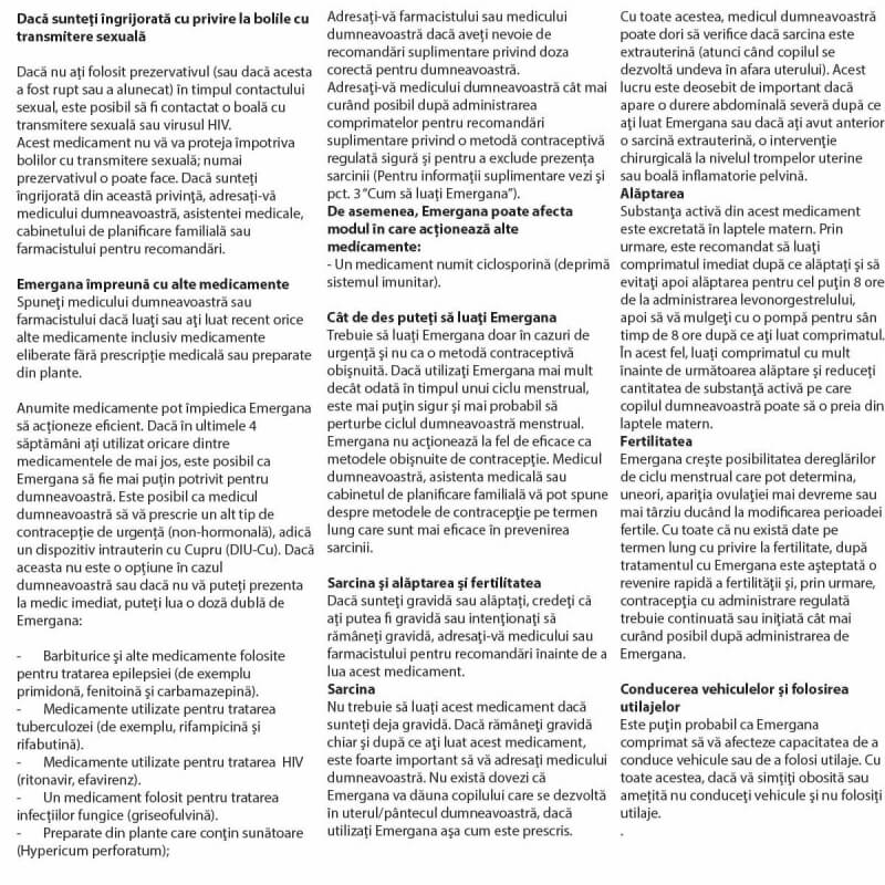 Emergana, 1,5 mg, 1 comprimat, Zentiva