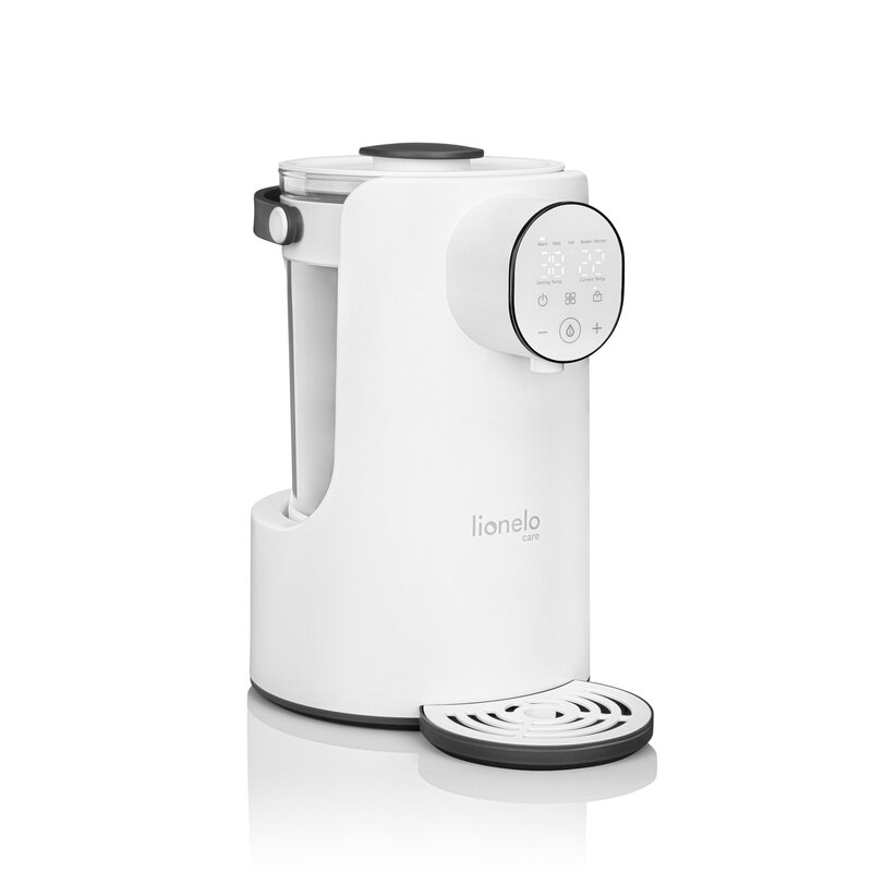 Espressor pentru lapte praf, Lionelo, Baby Presto, Functie declorizare si dozare a apei, Cu afisaj digital LED, Cu rezervor de 2 L, Alb