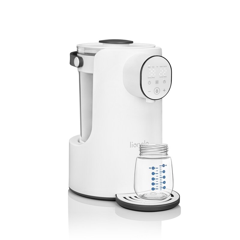 Espressor pentru lapte praf, Lionelo, Baby Presto, Functie declorizare si dozare a apei, Cu afisaj digital LED, Cu rezervor de 2 L, Alb