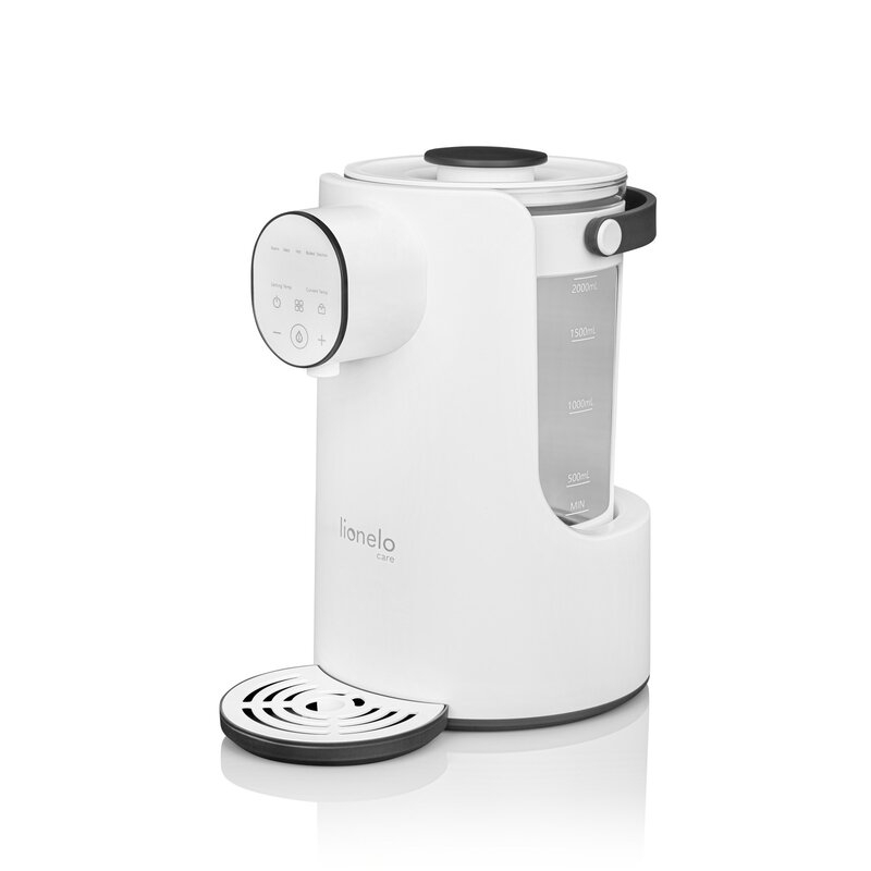 Espressor pentru lapte praf, Lionelo, Baby Presto, Functie declorizare si dozare a apei, Cu afisaj digital LED, Cu rezervor de 2 L, Alb