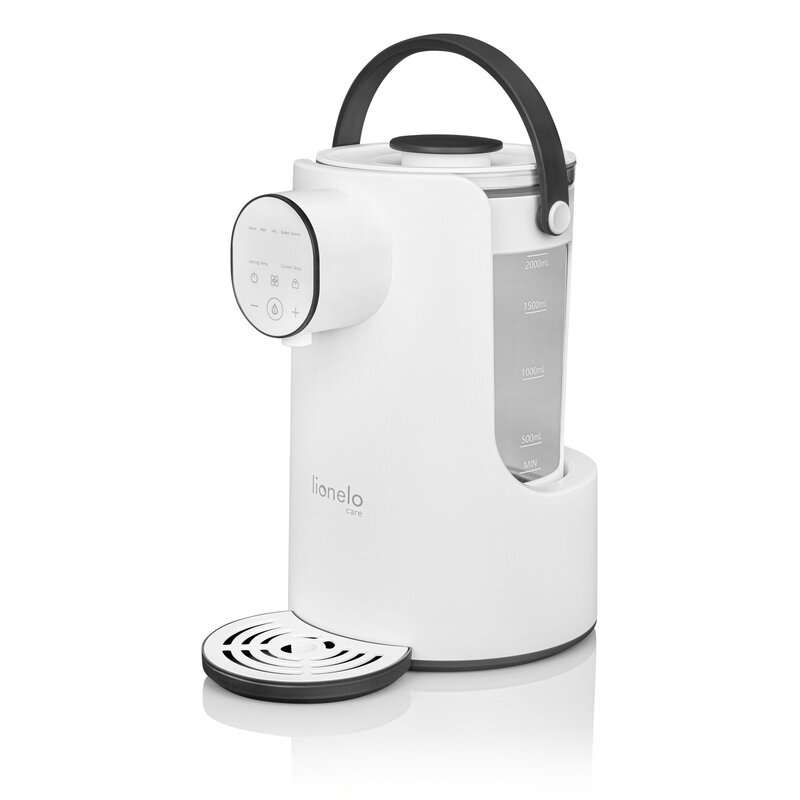 Espressor pentru lapte praf, Lionelo, Baby Presto, Functie declorizare si dozare a apei, Cu afisaj digital LED, Cu rezervor de 2 L, Alb