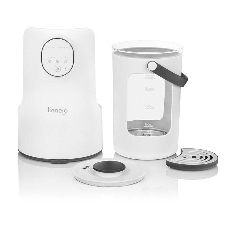 Espressor pentru lapte praf, Lionelo, Baby Presto, Functie declorizare si dozare a apei, Cu afisaj digital LED, Cu rezervor de 2 L, Alb