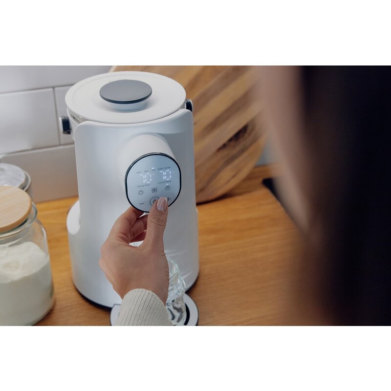 Espressor pentru lapte praf, Lionelo, Baby Presto, Functie declorizare si dozare a apei, Cu afisaj digital LED, Cu rezervor de 2 L, Alb