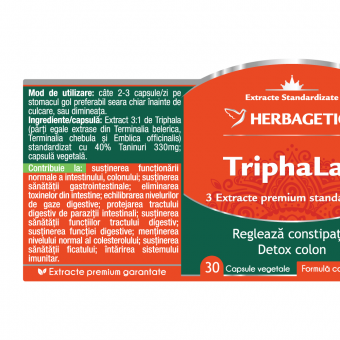 TriphaLax, 30 capsule, Herbagetica 