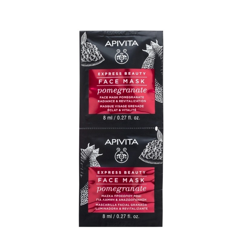 Express Beauty masca revitalizanta cu rodie, 2x8ml, Apivita