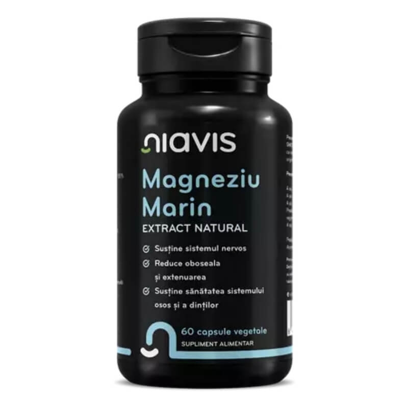 Magneziu marin extract natural, 60 capsule, Niavis