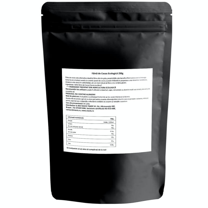 Faina de cocos ecologica, 250 g, Niavis