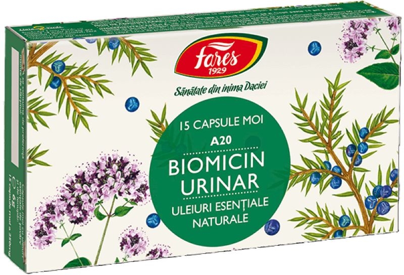 Biomicin urinar A20, 15 capsule, Fares