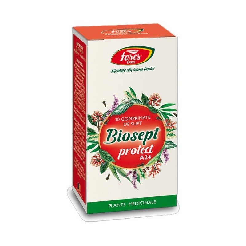 Biosept Protect A24, 30 comprimate, Fares