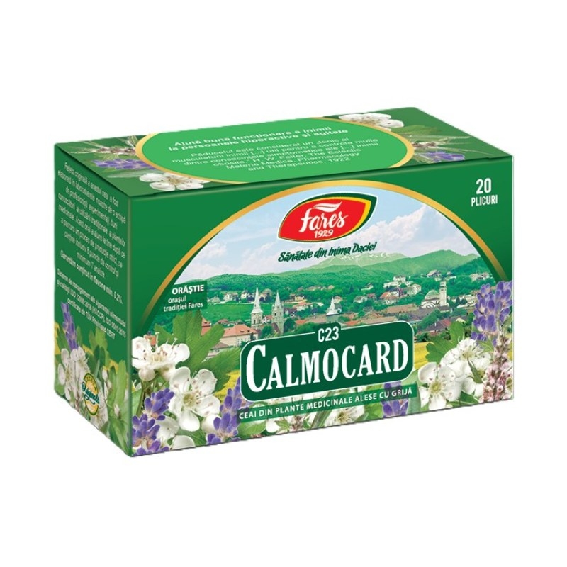Ceai calmocard,  20 plicuri, Fares