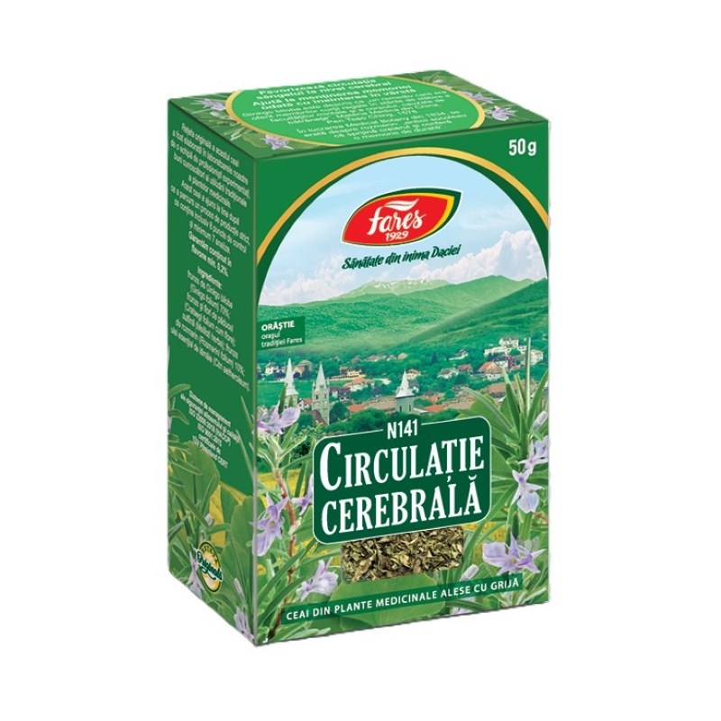 Ceai circulatie cerebrala, 50g, Fares
