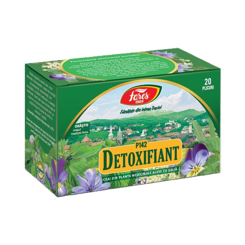 Ceai detoxifiant purificarea organismului, 20plicuri, Fares