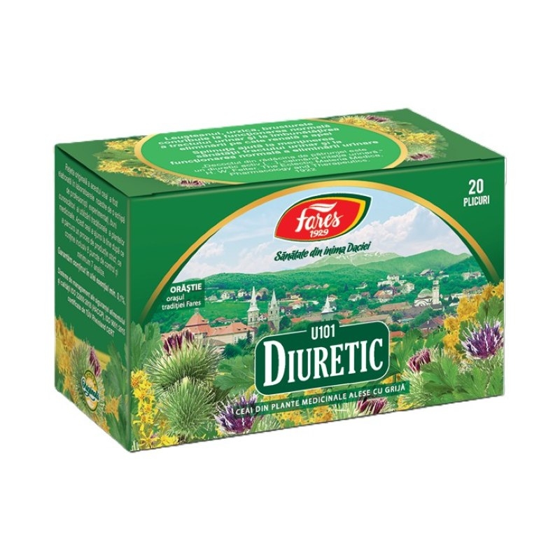 Ceai Diuretic U101, 20plicuri, Fares