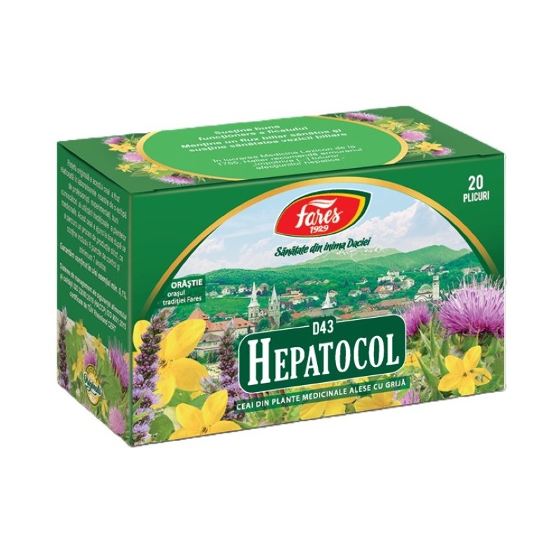 Ceai Hepatocol, 20plicuri, Fares