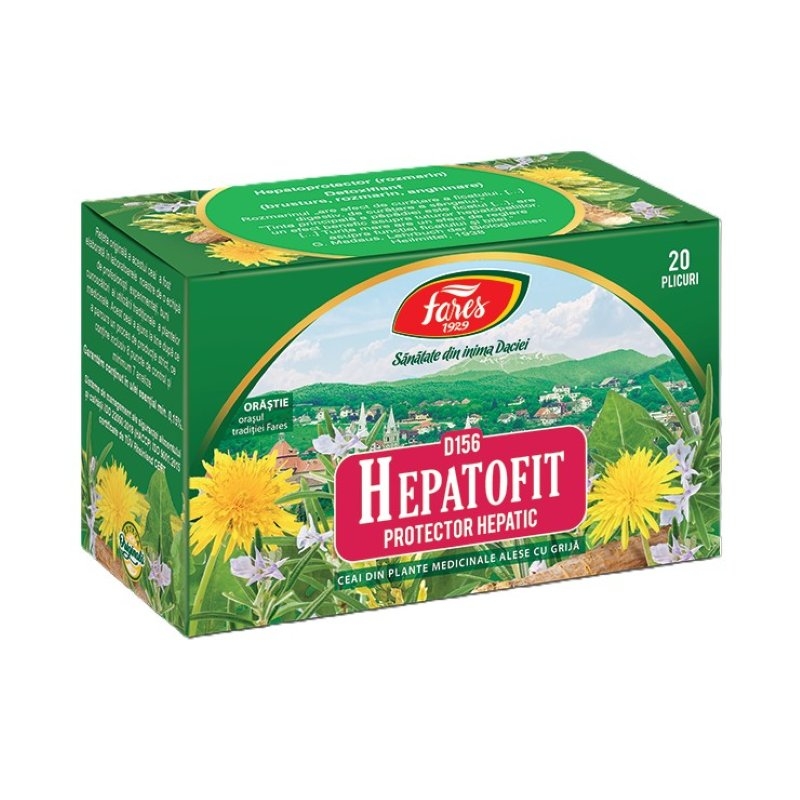 Ceai Hepatofit Protector Hepatic D156, 20plicuri, Fares