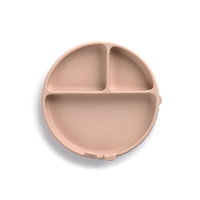 Farfurie BLW, Din silicon, Cu ventuze, 17 x 17 x 4 cm, BPA Free, Pale
