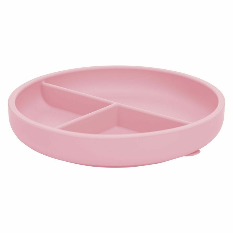 Farfurie compartimentata, FreeON, Rotunda, Cu ventuza si 3 compartimente, Silicon, Fara BPA, Diametru 18 cm, Inaltime 4 cm, 6-36 luni, Green