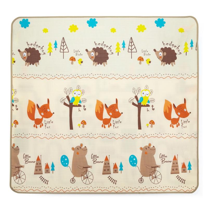 Feedo - Covoras de joaca, Reversibil, Impermeabil, Din spuma, Fara BPA, 180 x 180 x 1 cm, 0 luni+, Multicolor