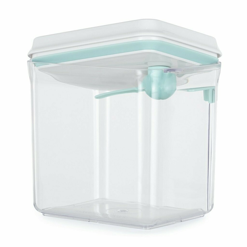 Feedo - Recipient depozitare lapte praf, 1700 ml, Capac etans, Din plastic, Fara BPA, Turcoaz