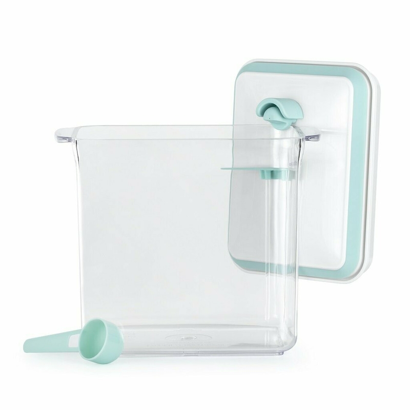 Feedo - Recipient depozitare lapte praf, 1700 ml, Capac etans, Din plastic, Fara BPA, Turcoaz