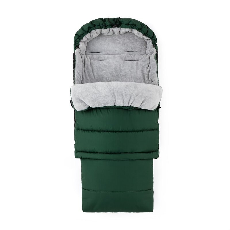Feedo - Sac de iarna, Multifunctional, Poate fi utilizat ca geanta prin desfacerea fermoarului, Atasabil la carucior, 110 cm, 0-3 ani, Verde