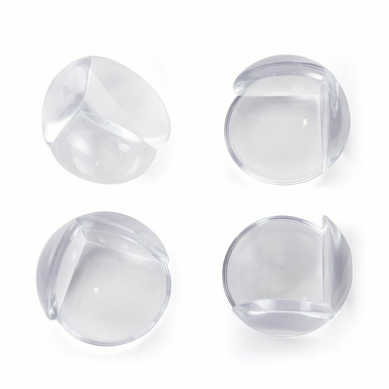 Feedo - Set protectii pentru colturi ascutite, Usor de instalat, 3.6 x 3.6 x 2.7 cm, 4 bucati, Transparent