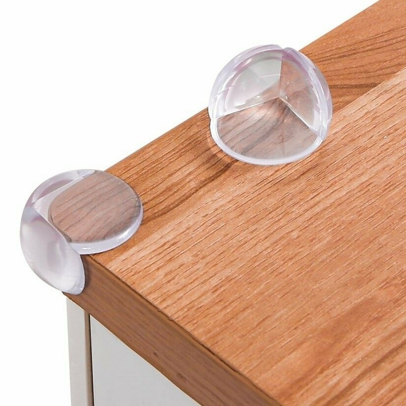 Feedo - Set protectii pentru colturi ascutite, Usor de instalat, 3.6 x 3.6 x 2.7 cm, 4 bucati, Transparent
