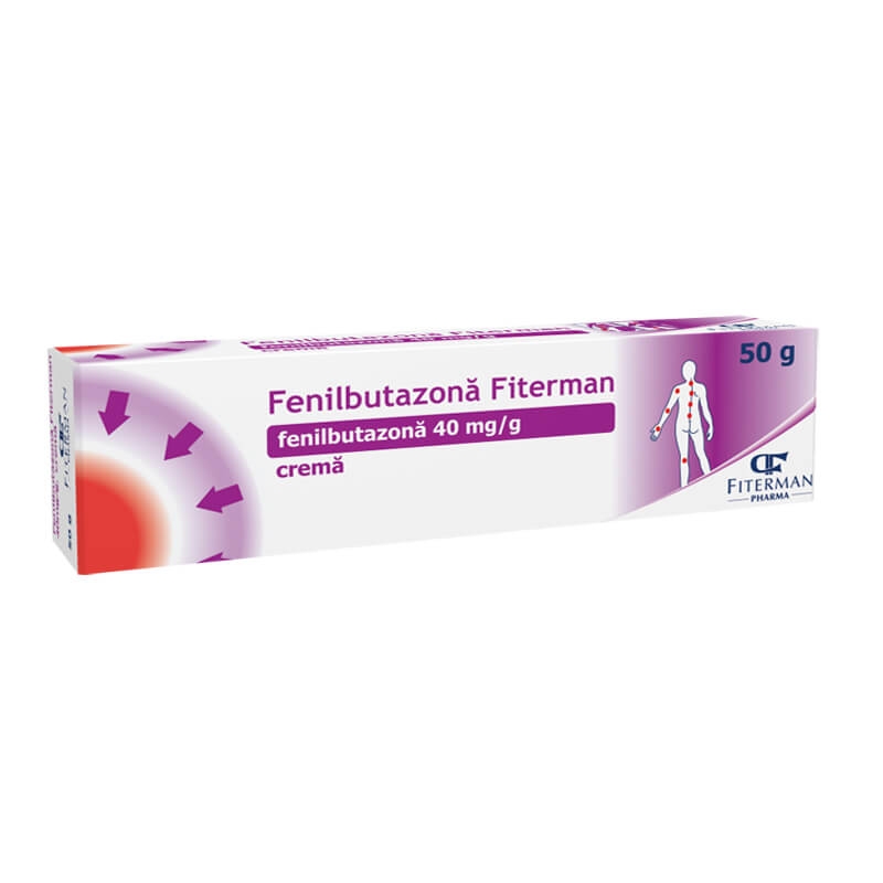 Fenilbutazona crema, 40 mg/g, 50 g, Fiterman