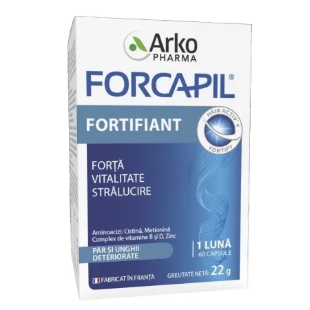 Fortifiant pentru par si unghii, 60 capsule, Arkopharma Fortifiant pentru par si unghii, 60 capsule, Arkopharma