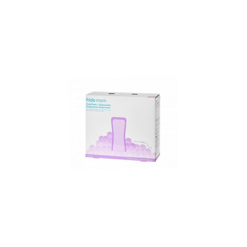 Frida Mom - Set 8 absorbante umede intime, Cu efect de racire, Includ 2 perechi de chiloti de unica folosinta, Pentru perioada postpartum, Vindeca si curata zona intima, Dimensiune universala, Alb
