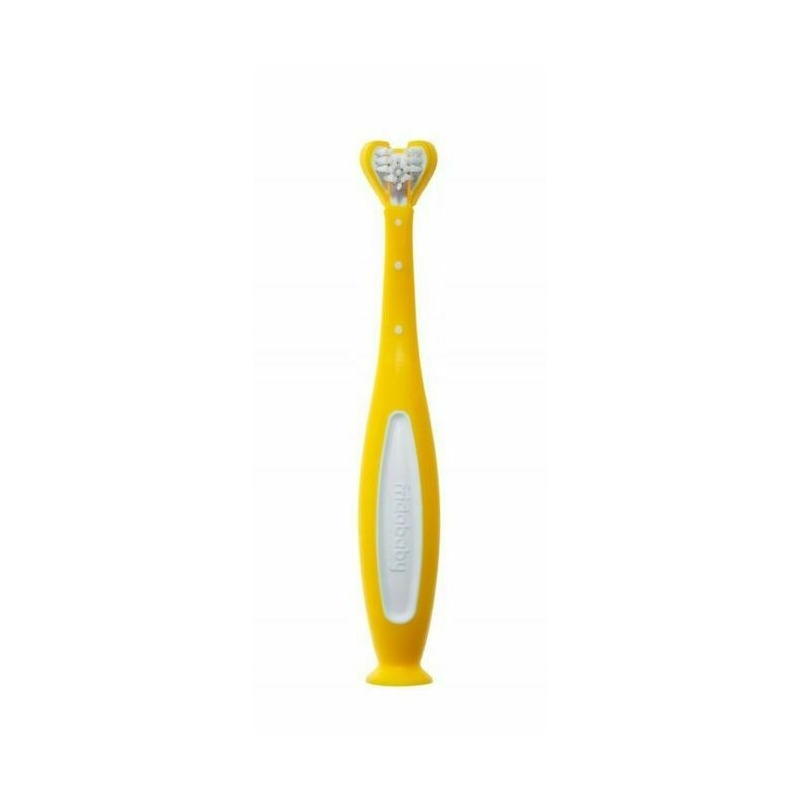 Fridababy - Periuta de dinti, Cap 3D pentru curatare eficienta, Cu indicator de inlocuire, 2 ani+, Roz
