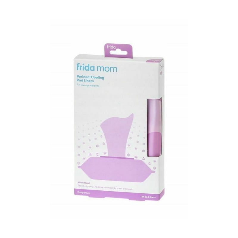 Frida Mom - Set 24 servetele umede perineale, Cu efect de calmare, Pentru perioada postpartum, Vindeca si curata zona intima, Fara ingrediente chimice, Alb