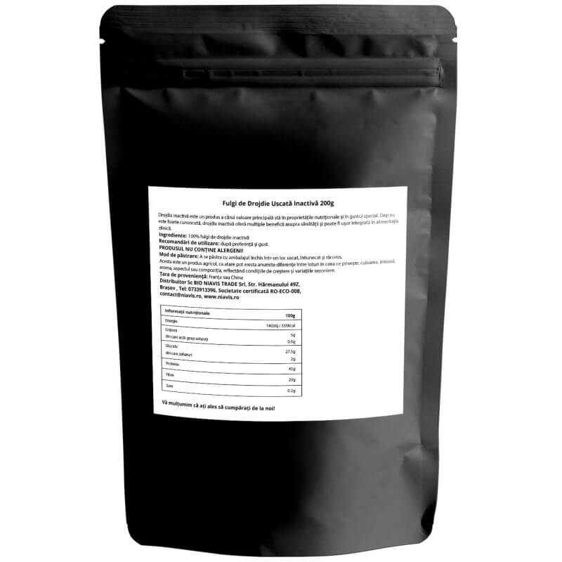 Fulgi de drojdie uscata inactiva, 200 g, Niavis