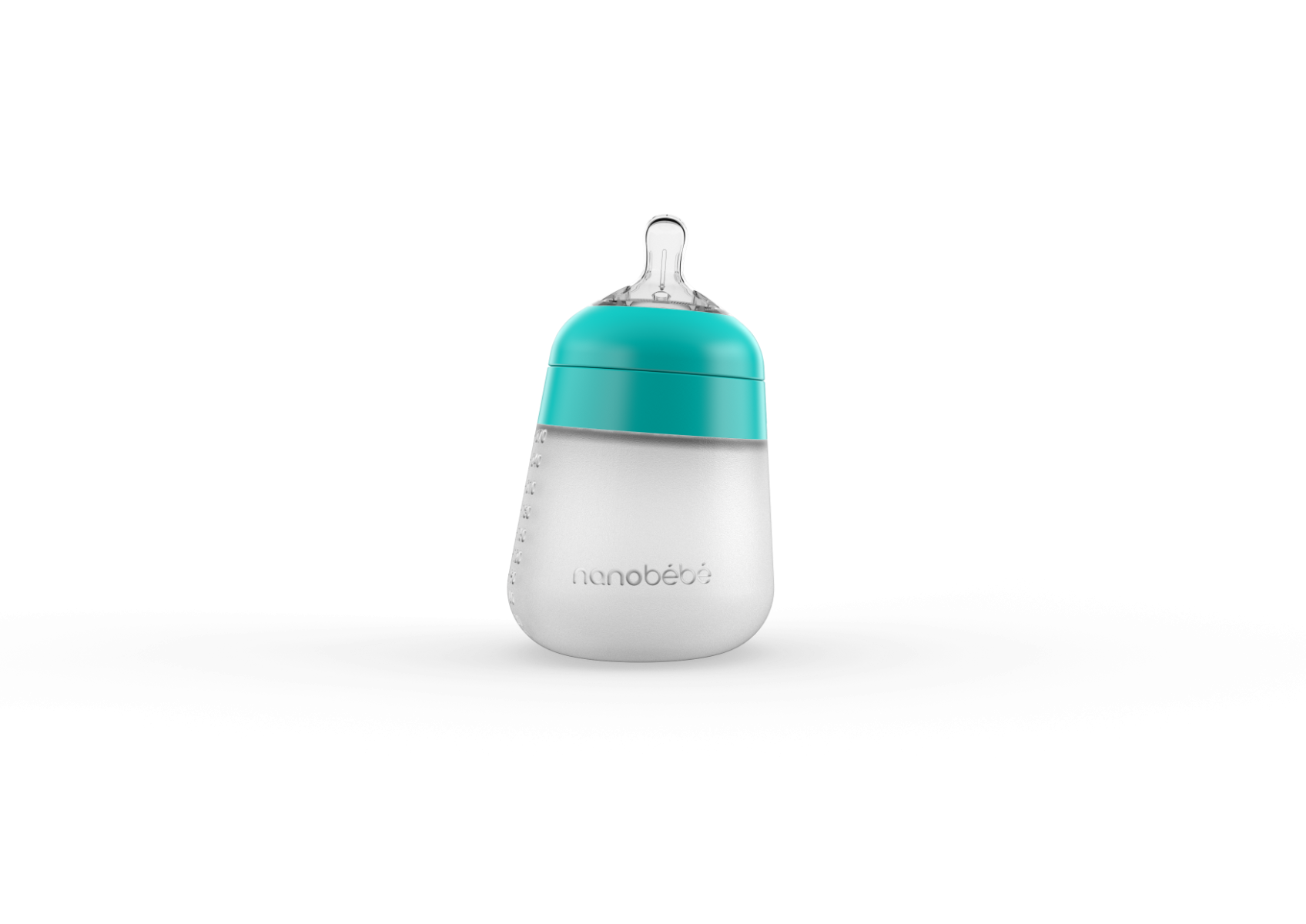 Nanobebe - Biberon silicon 270ml turcoaz