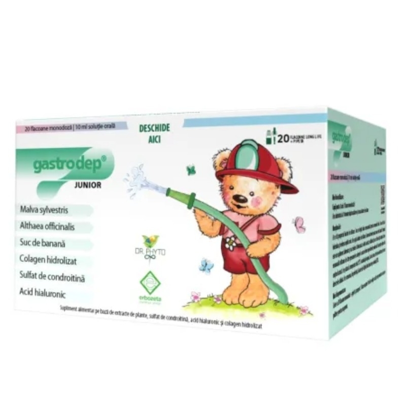 Gastrodep Junior solutie orala 10ml, 20 flacoane, Dr. Phyto