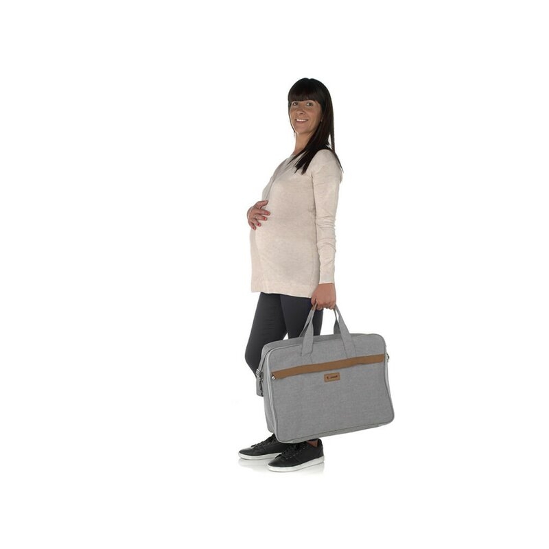 Geanta de voiaj spital, Jane, Cu compartiment impermeabil, 41 x 50 x 7 cm, Dim Grey