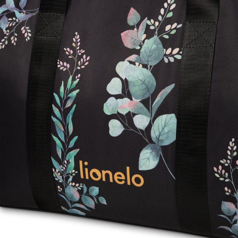 Geanta pentru mamici, Lionelo, Ida, Golden Moments, Editie limitata, Cu multiple compartimente, Negru