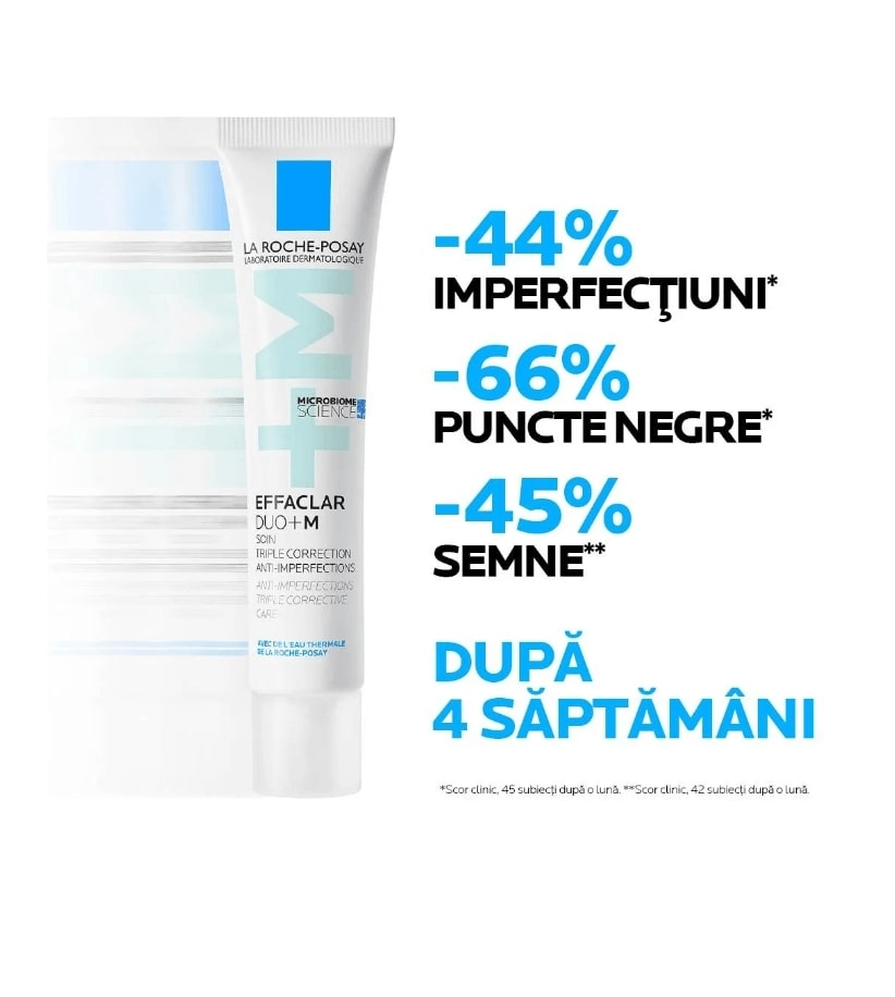 Gel-crema anti-imperfectiuni Effaclar Duo+M, 40 ml, La Roche-Posay