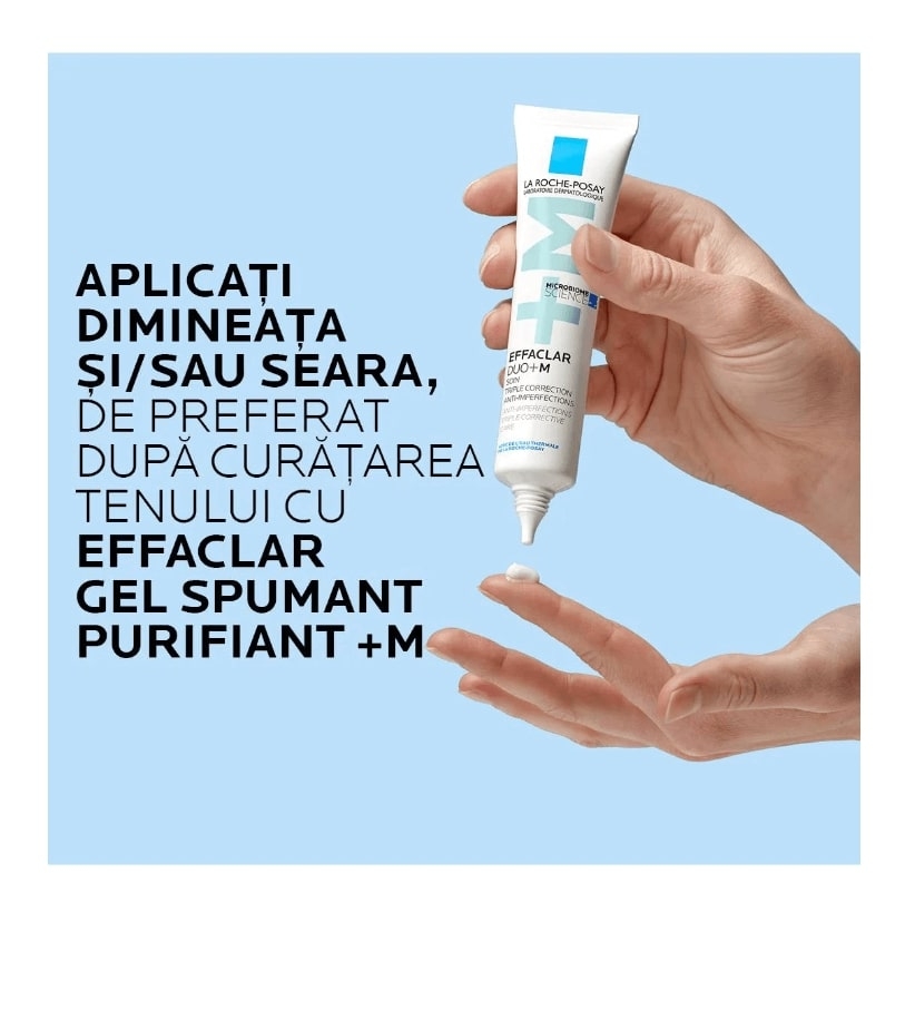 Gel-crema anti-imperfectiuni Effaclar Duo+M, 40 ml, La Roche-Posay