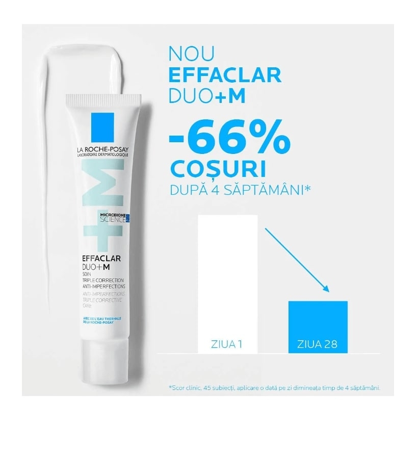 Gel-crema anti-imperfectiuni Effaclar Duo+M, 40 ml, La Roche-Posay