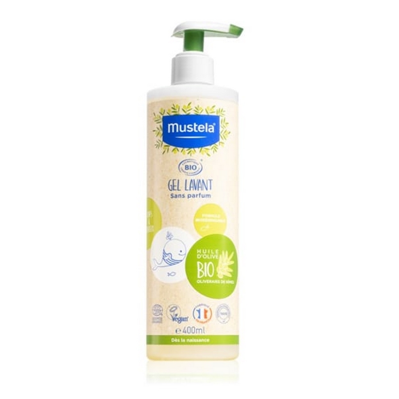 Gel de curatare pentru par si corp Bio, 400 ml, Mustela