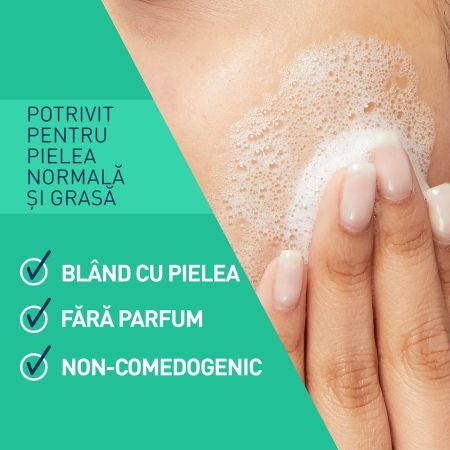 Gel de curatare spumant piele normal-mixta, 976 ml, Cerave Gel de curatare spumant piele normal-mixta, 976 ml, Cerave