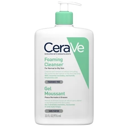 Gel de curatare spumant piele normal-mixta, 976 ml, Cerave Gel de curatare spumant piele normal-mixta, 976 ml, Cerave