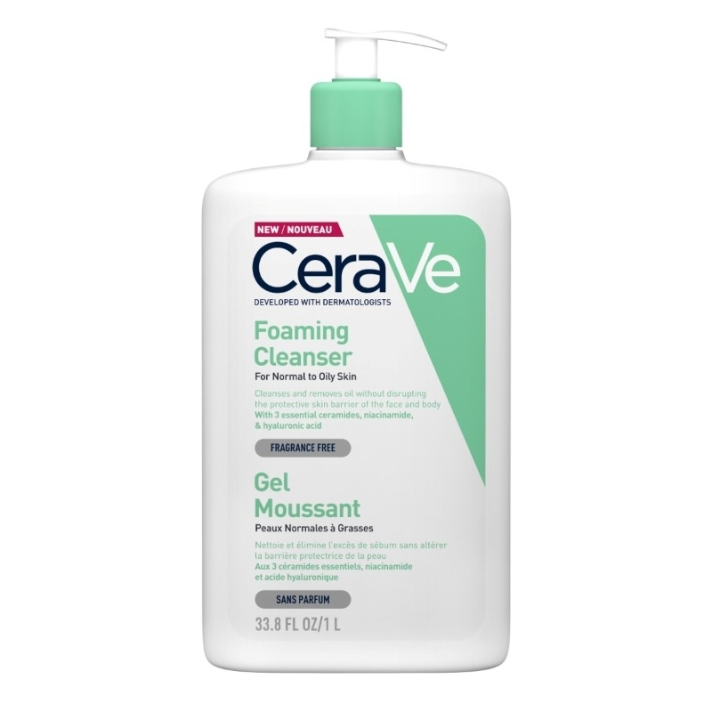 Gel de curatare spumant piele normal-mixta, 1000ml, Cerave