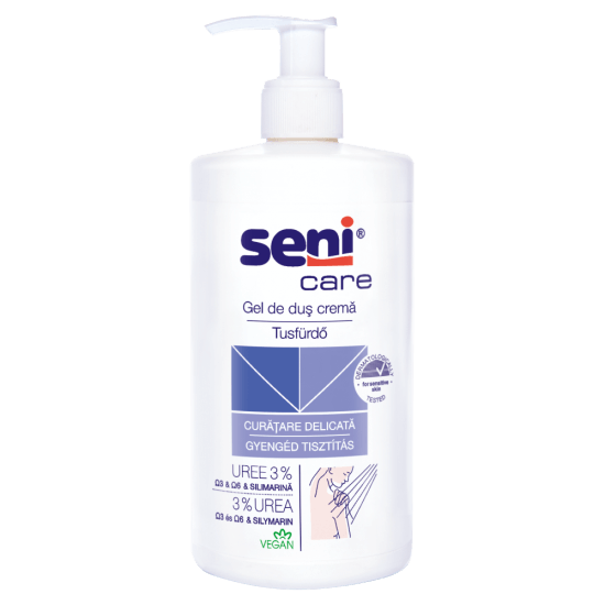 Gel de dus crema cu uree 3% Care, 500 ml, Seni