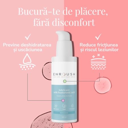 Gel lubrifiant cu acid hialuronic, 100 ml, Enroush Gel lubrifiant cu acid hialuronic, 100 ml, Enroush