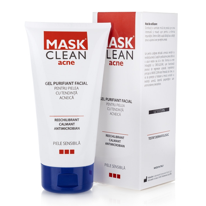 Gel purifiant Mask Clean Acne, 150 ml, Solartium
