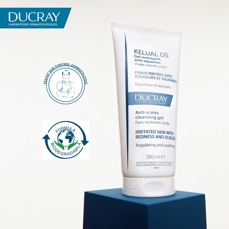 Gel spumant anti-scuame Kelual DS, 200 ml, Ducray